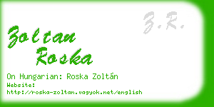 zoltan roska business card